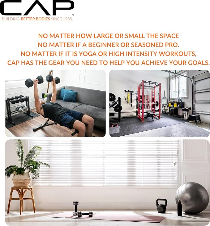 CAP Puzzle Exercise Mats | 1/2” Thick EVA Interlocking Foam Tiles for Home Gym Flooring | Multiple Options
