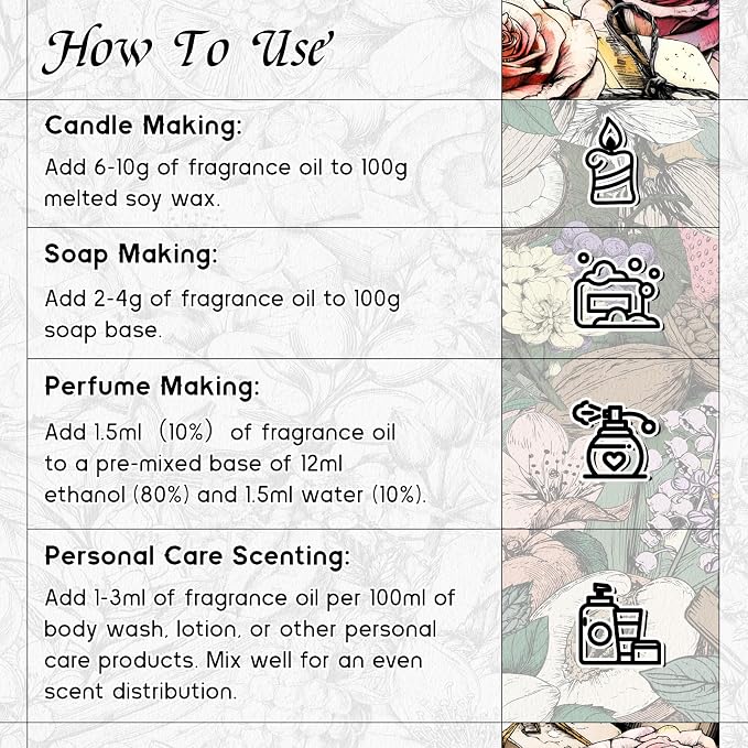 HIQILI Water Lily Moonbeam Fragrance Oil for Diffuser, Candles, Soap & Perfume Making, Floral Scent, Long-Lasting Aroma - 5.07 Fl Oz