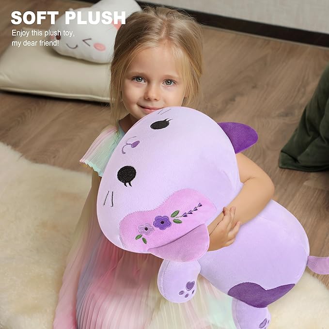 Onsoyours Original Lavender Cat Plush 20 Inch Kitty Plushies Toy Kitten Stuffed Animal Soft Pillow Kawaii Plushie Gift for Kids & Adults (Lavender Cat,20")