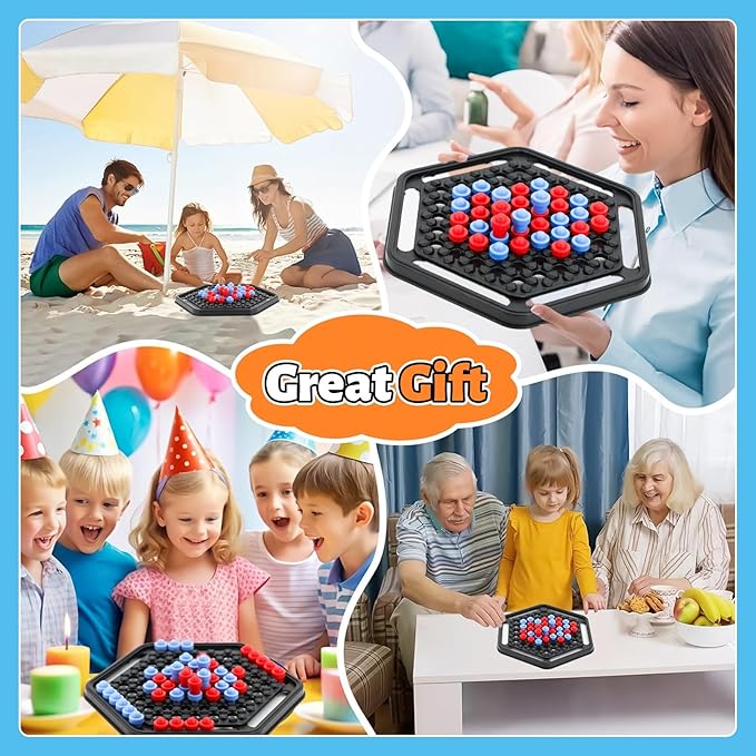 Board Games for Kids 8-12, Connect 3D Four in A Row Game, 2 Players Strategy Fun Family Chess Board Games for Adults, Road Trip, Party Game Night, Parent-Child Bonding, Birthday Gift