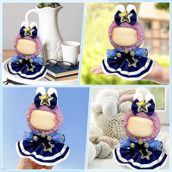 Clothes Fit for 17CM Doll, Fashion Doll Clothes Outfit Set Cute Theme Designer Toys Dress Accessories for Collector Fans Display (Bunny Police)