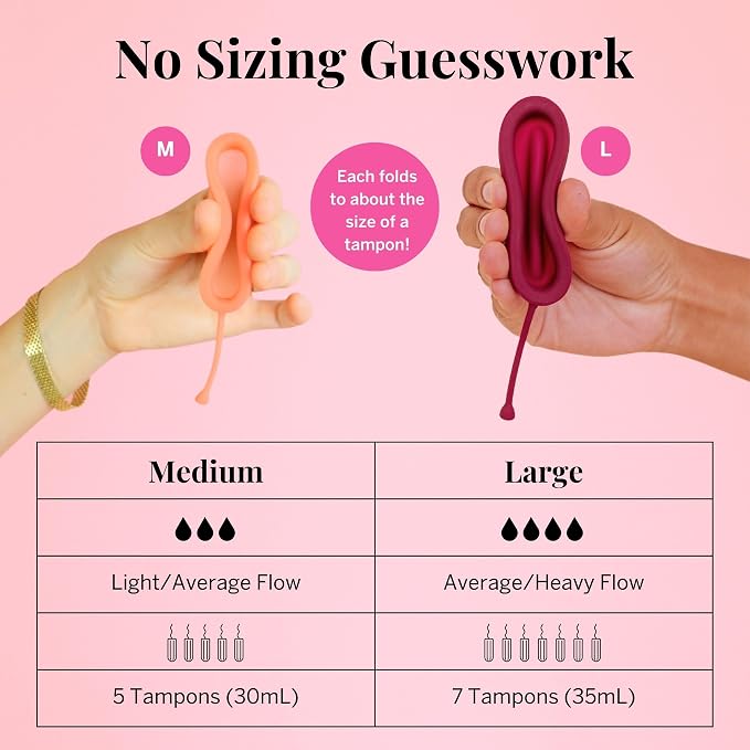 Pixie Menstrual Disc Collection - 2 Reusable Period Discs with Applicator, Sterilizer, Feminine Wash & Totes for Feminine Care, Tampon-Style Insertion - All-in-One Easy Period Solution