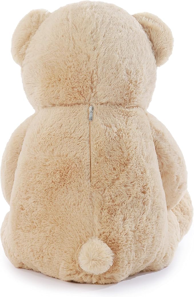Poutmac 55 inch Giant Teddy Bear Stuffed Animal Brown Big Plush Teddy Bear Valentine's Gift for Girlfriend Soft Stuffed Bear Animals for Christmas,Birthday,Mother's Day