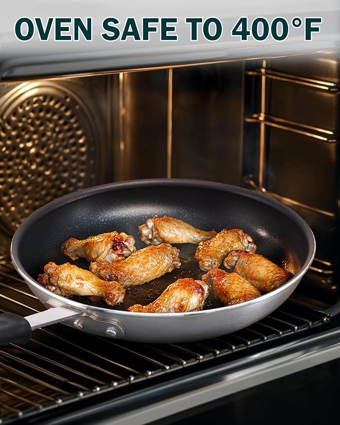 Cooks Standard Professional 12-Inch Nonstick Frying Pan, 30cm Large Non Stick Egg Omelette Pan, Heavy Duty Restaurant Style Everyday Wok Stir Fry Skillet, Dishwasher Safe