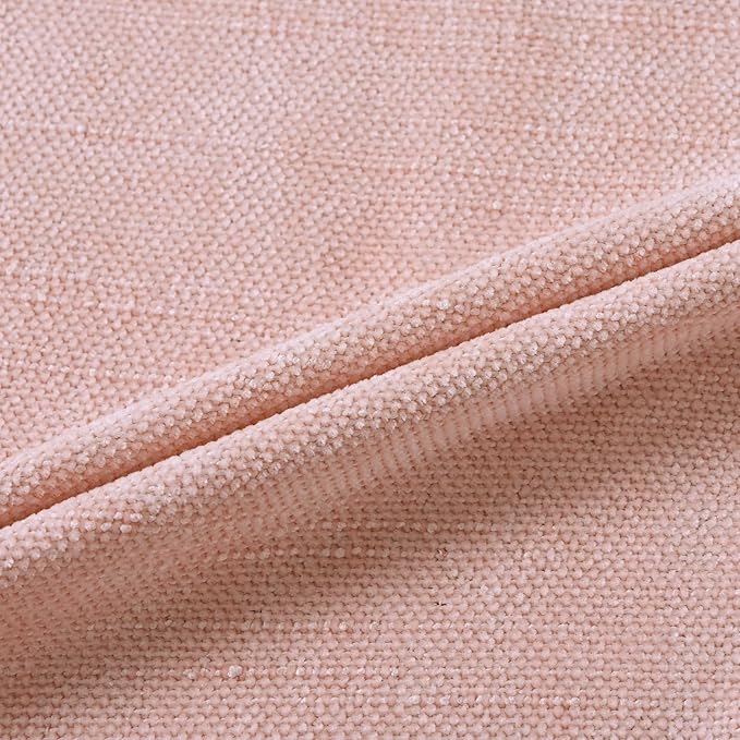 Set of 4 Soft Textured Decorative Throw Pillow Covers 22x22 Inch Cozy Farmhouse Cushion Cover Square Accent Pillow Cases for Bed Couch Sofa Living Room, Light Pink
