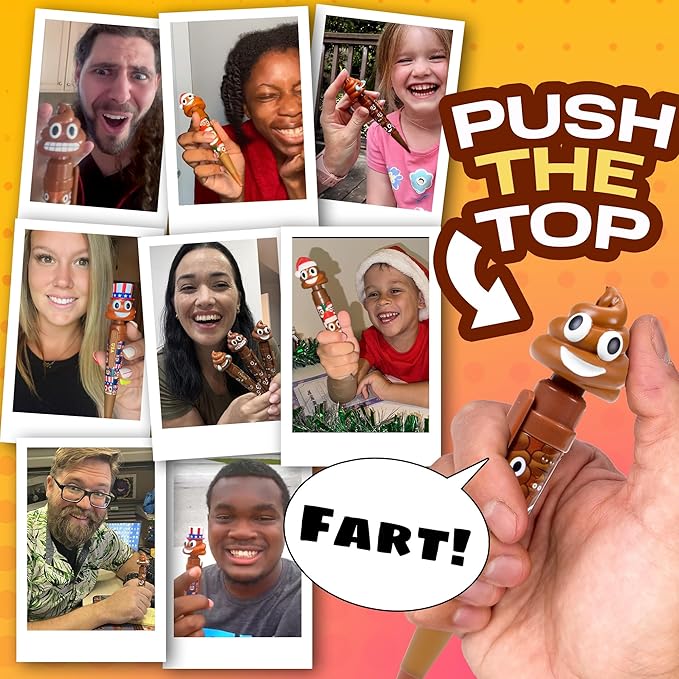 Farting Poop Pen with Multiple Funny Sounds - Perfect Halloween Games & Novelty Gift for Teens, Kids & Boys - Pen & Prank Toy for Halloween Parties, Games & Family Fun All Day (Original)