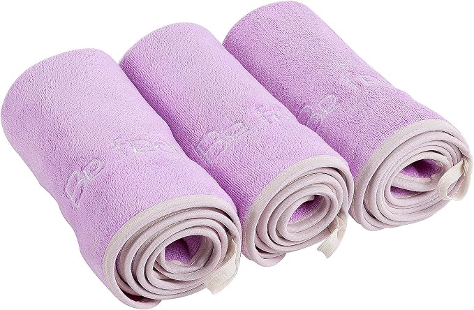 Microfiber Gym Towel Set for Men Women, Super Soft and Quick-Drying Towels for Fitness, Yoga, Cycling, Swimming (Lavender, 3 Pack)