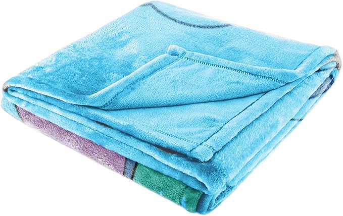 Jay Franco Kids Plush Throw Blanket – Soft & Cozy Fleece Throw for Bedroom & Couch Décor, Official Licensed Product, Blue - Stitch, 60x90 - Large Blanket