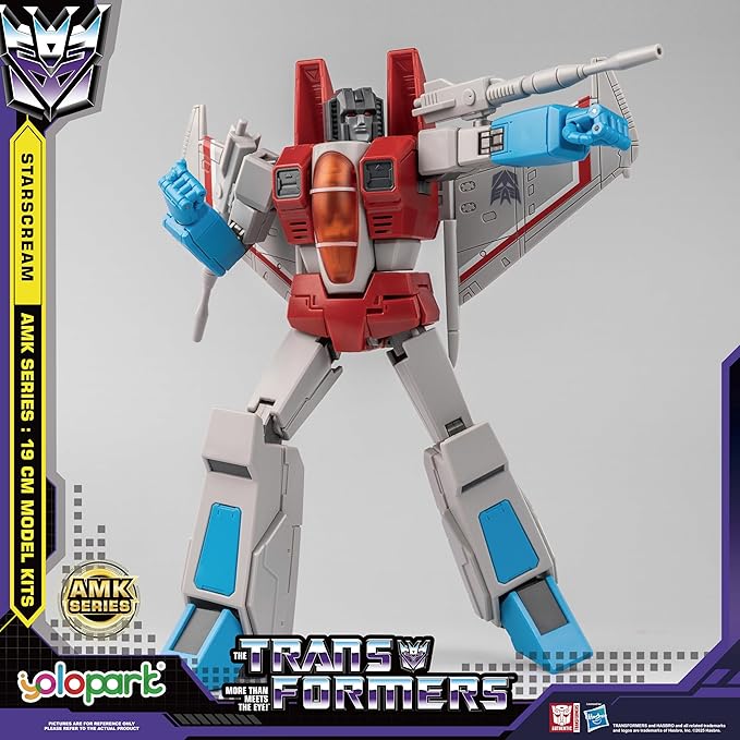 YOLOPARK Starscream Transformer Toys,AMK Series Transformers G1 Action Figures,7.48 Inch Highly Articulated Transformers Decepticon Toys for Adults Boys Girls,No Converting