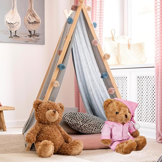 Civaner Stripe Bear Clothes Stuffed Animal Clothes 12 -16 Inch Build a Lovely Stuffed Animal Costumes and Accessories Fit, Bear is Not Included(Pink)