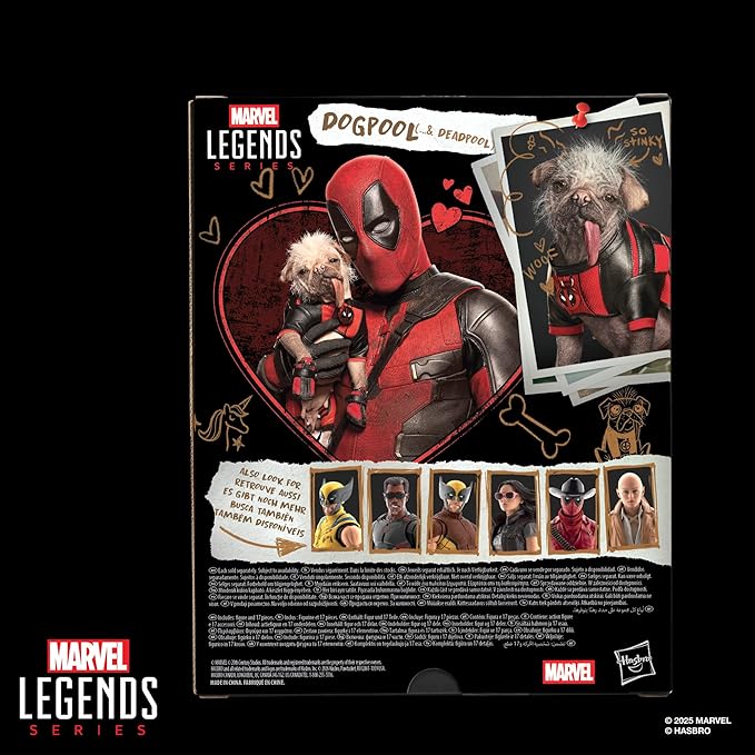 Marvel Legends Series Dogpool and Deadpool, Marvel Studios' Deadpool & Wolverine Movie Collectible 6-Inch Action Figure Gift
