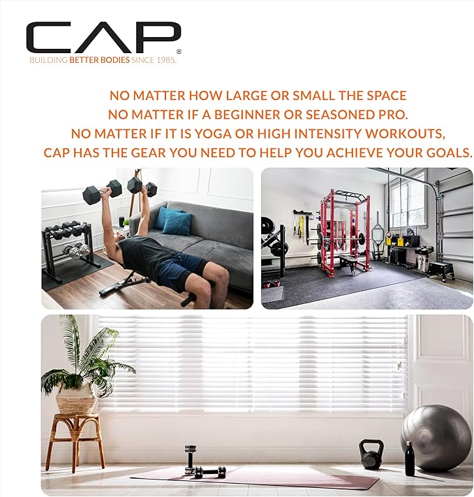 CAP Puzzle Exercise Mats | 1/2” Thick EVA Interlocking Foam Tiles for Home Gym Flooring | Multiple Options