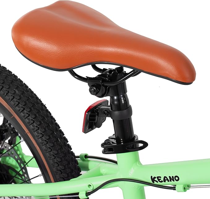 KEANO Huntaway 20 24 Inch Kids Bike for Boys & Girls Ages 7-12 Years Hardtail Mountain Bike for Kids with Aluminum Frame and 7-Speed Drivetrain Children Bicycle