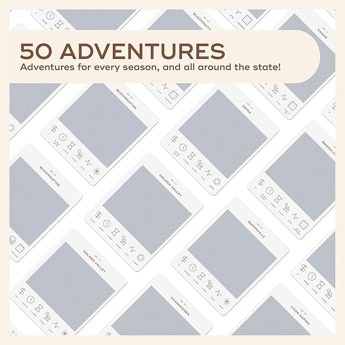 Twin Cities Adventure Bucket List - 50 Scratch-Off Cards for Outdoor Activities, Tourist Attractions, and Historic Landmarks Guide for Exploring The Twin Cities