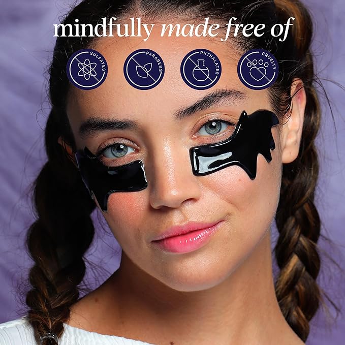 SpaLife Beauty Halloween Hydrogel Under Eye Patches | Eye Patches for Dark Circles | Halloween Gifts for Women | Cooling Undereye Patches for Puffy Eyes with Niacinamide, Charcoal & Tremella | 8 Pairs