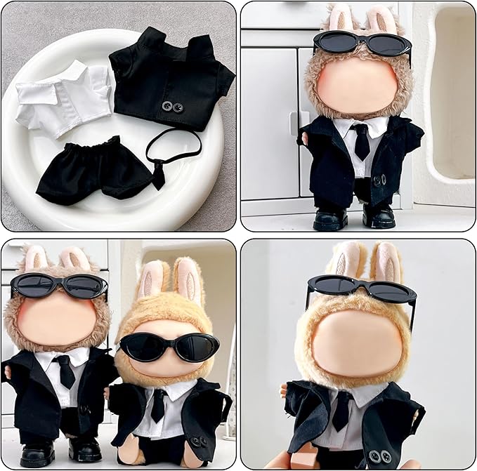 Clothes Fit for 17CM Doll, Fashion Doll Clothes Outfit Set Cute Theme Designer Toys Dress Accessories for Collector Fans Display (Suit Sunnies)