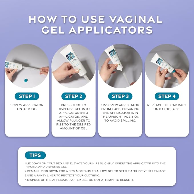 Aloe Cadabra Disposable Vaginal Applicators – Drug-Free, Hormone-Free, Individually Wrapped, Hygienic Design with Pre-Measured Dosage Markings – 90 Pack Compatible with Lubricants & Creams