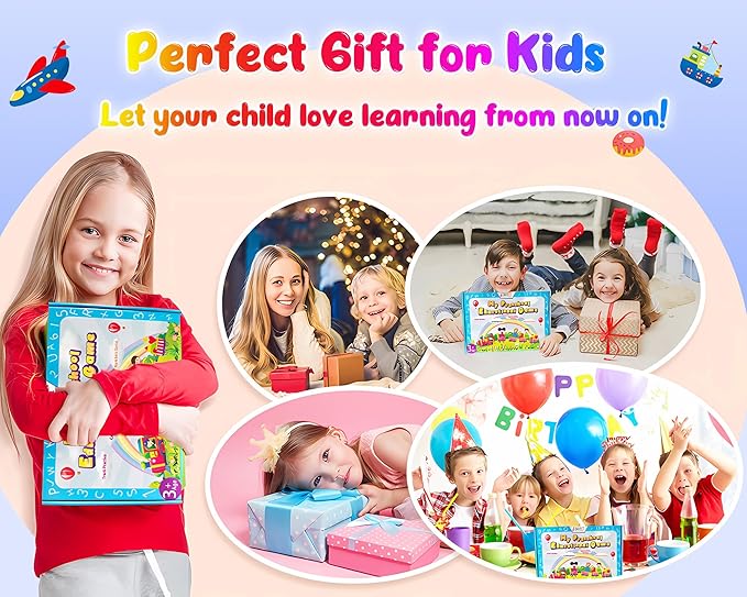 Montessori Preschool Learning Tracing Workbook - Toddler Alphabet and Numbers Handwriting Practice Busy Activity Book Dry Erase, Autism Materials Prek Educational Toy for Kids Age 3 4 5
