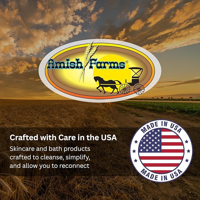 Amish Farms Natural Bar Soap 5-Pack Variety – Handmade Cold Process Moisturizing Soap Bars, Large Hand-Cut, Made in USA