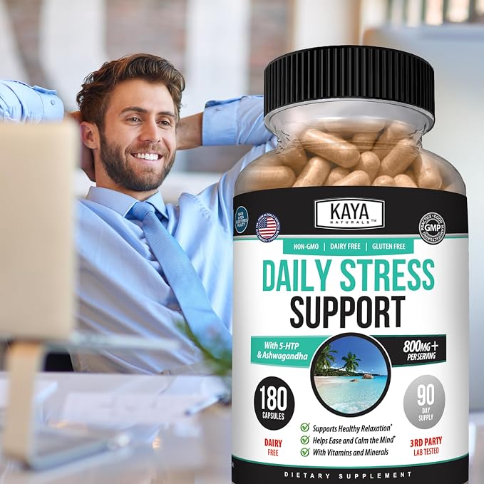 Kaya Naturals - Natural Herbal Support Vitamin Supplement are Designed to Help You find Balance and Relaxation in Your Daily Routine - Vitamin Supplement - 180 Capsules