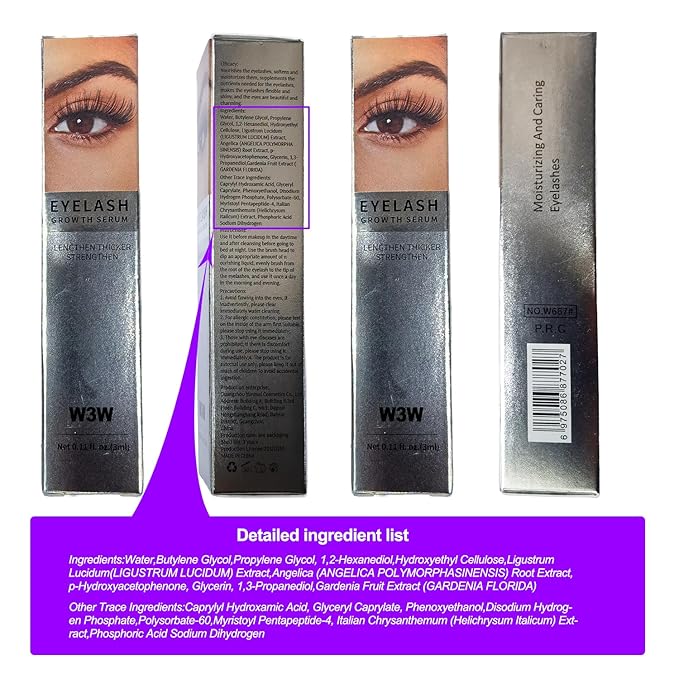 Lash Serum- Rapid Eyelash Growth Serum for tronger, Healthier Lashes & Brows, Vegan & Cruelty-Free (1 PCS)