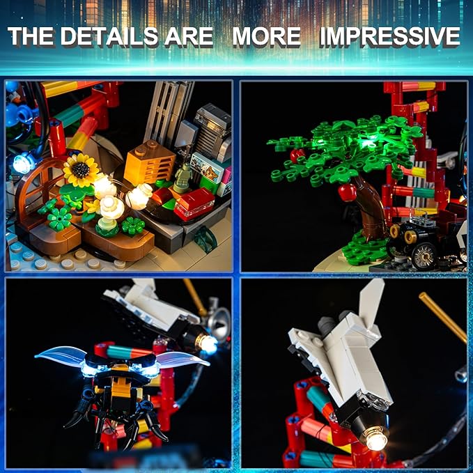 LED Light Kit for Lego 21355 The Evolution of STEM-Set, Compatible with Lego 21355 Building Blocks Model(Not Include Blocks Set)