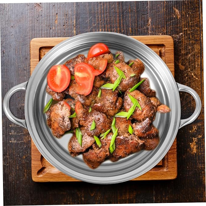 Cabilock Dry Pan with Lid Nonstick Pan Nonstick Wok Paella Cooking Stir Fry Skillet Wok Skillet Reheating Pot Stewpot Pow Stainless Steel s Korean Pot Mini China