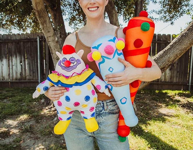 Killer Klowns from Outer Space Orange Baseball Bat 30-Inch Collector Plush Toy, Large Soft Stuffed Animal