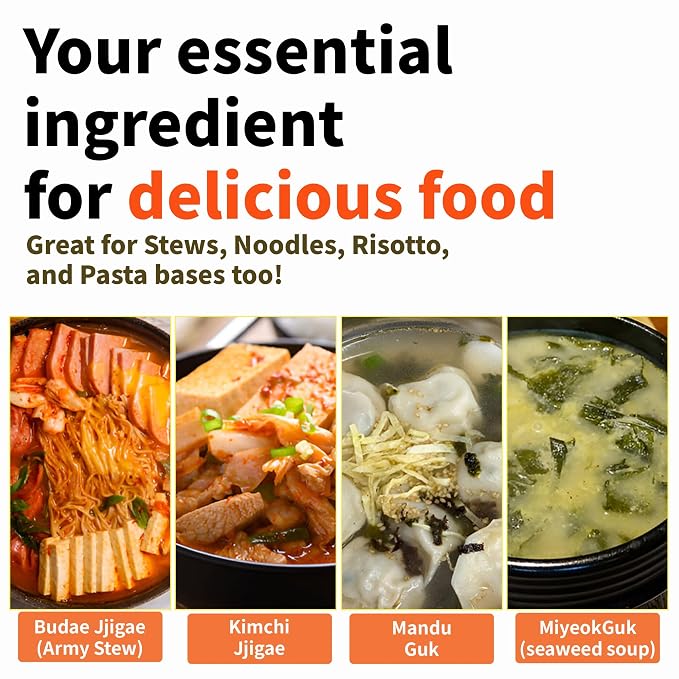 The Joah Traditional Korean Soup Broth 0.18oz x 25 tablets | Individual Packages Base Soup Stock Korea Made Korean Asian food| 코인육수 (1, Vegetable)