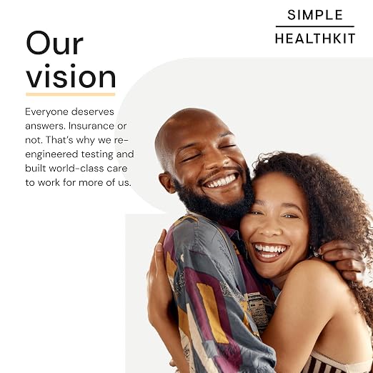 Simple HealthKit At-Home Common STD Test Kit for Chlamydia, Gonorrhea & Trichomoniasis - Tests for the Most Common STDs - Free Follow-Up/Telehealth & High Quality Lab Results