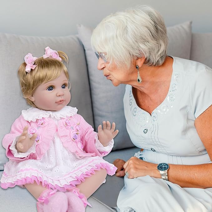 Milidool Lifelike Reborn Baby Dolls Girl - Realistic Newborn Silicone Baby Dolls Girl Real Packaged with Bunny Toy Feeding Toy Accessories Gift Set for Kids Age 3+