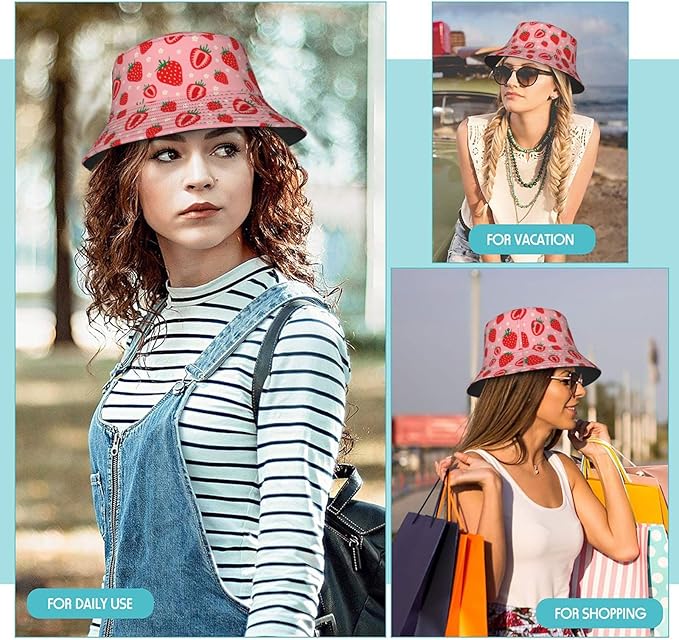 Bucket Hats Fashion Sun Cap Packable Outdoor Fisherman Hat for Women and Men
