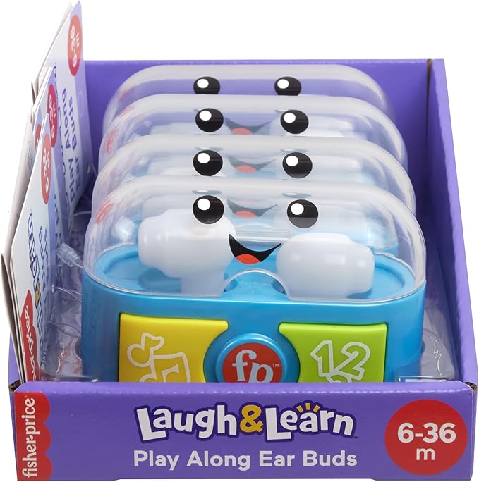 Fisher-Price Laugh & Awaken My First Earphone Toy for Toddlers with Music and Lights, from 6 Months, Multilingual Version, HWY45