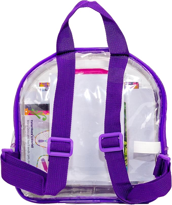 Dora Ultimate Backpack, 10+ Creative Projects in a Reusable Backpack, Includes Aqua Art, Coloring Sheets, & Cute Stickers, Less-Mess Toddler Toys, Road Trip Essentials for Kids, Great Airplane Toy