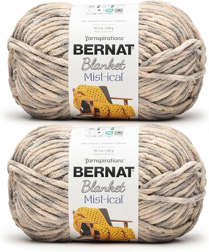 Bernat Blanket Mist-ical Gray Cloud 2 Pack of 300g Yarn