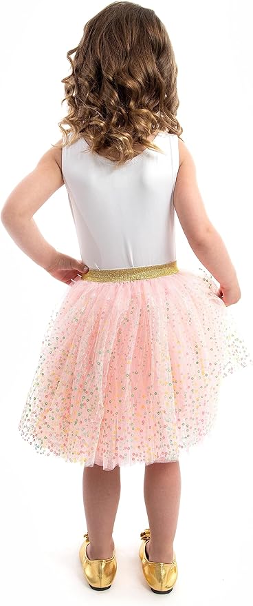Little Adventures Shimmer Tutu Costume Dress Up - Machine Washable Girl Pretend Play and Party Outfit for Ages 3-8