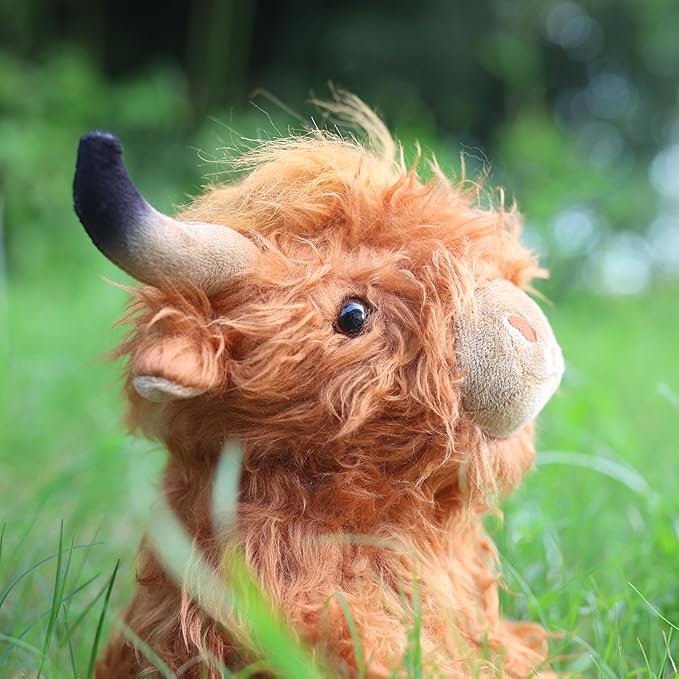 Highland Cows Plush Pillow Adorable Cow Stuffed Animal Plushies Toys Soft Fluffy Cow Plush Pillow for Birthdays Day (Highland Cows)