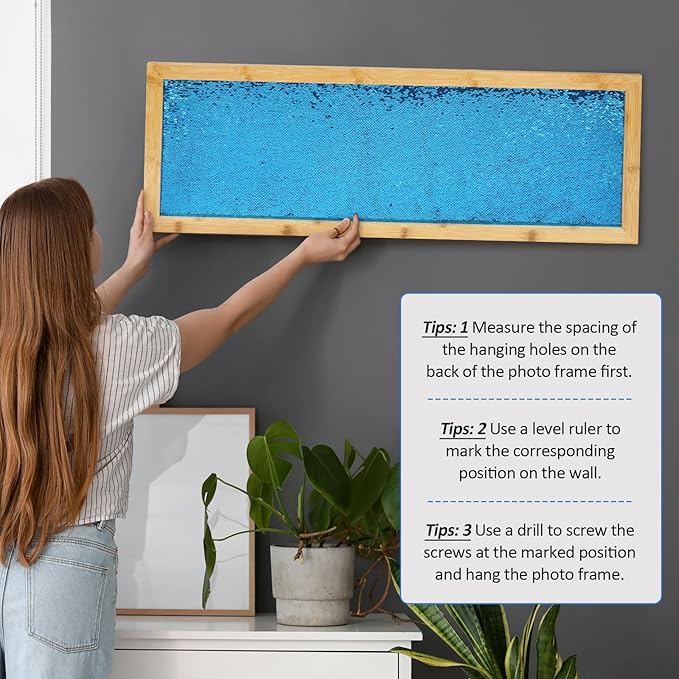 Sensory Wall | Sensory Wall Panel for Kids | Sequin Fabric Sensory Wall | Sequin Sensory Wall Frame | Sequin Flip Fabric | Sensory Wall Panel | Wall Sensory Board (Blue)