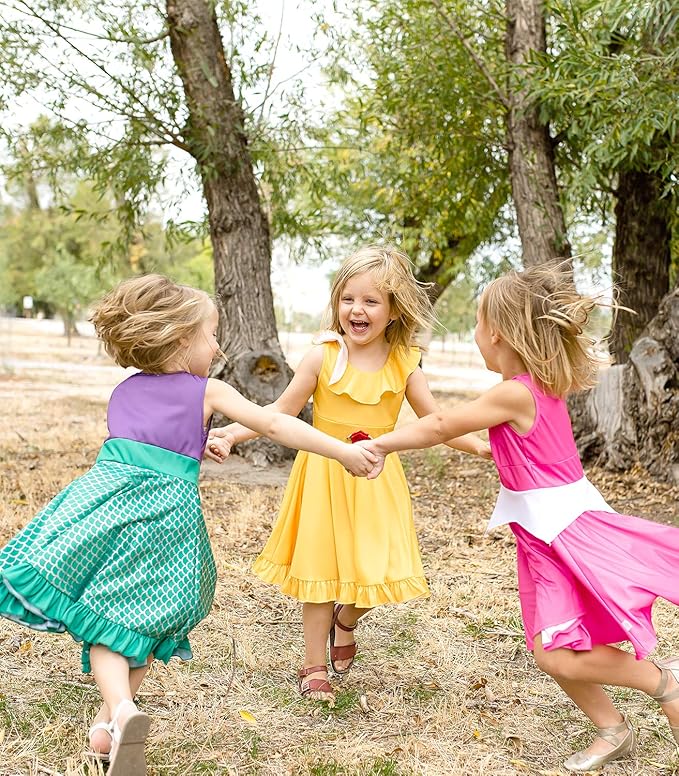 Little Adventures Pink Princess Twirl Dress - Girls (1-12) - Dress - COSTUME OUTFIT - Sleeping Beauty - Machine Washable