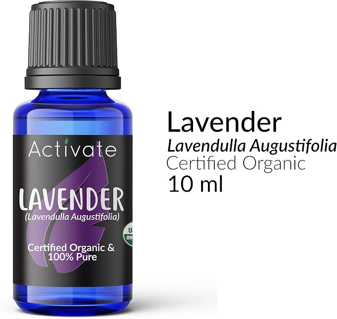 Lavender Essential Oil, USDA Certified Organic, 100% Pure Steam Distilled Lavender Oil (Lavandula angustifolia), Premium Aromatherapy Oil for Diffusers, Massage, DIY Blends & Home Fragrance, 10 mL