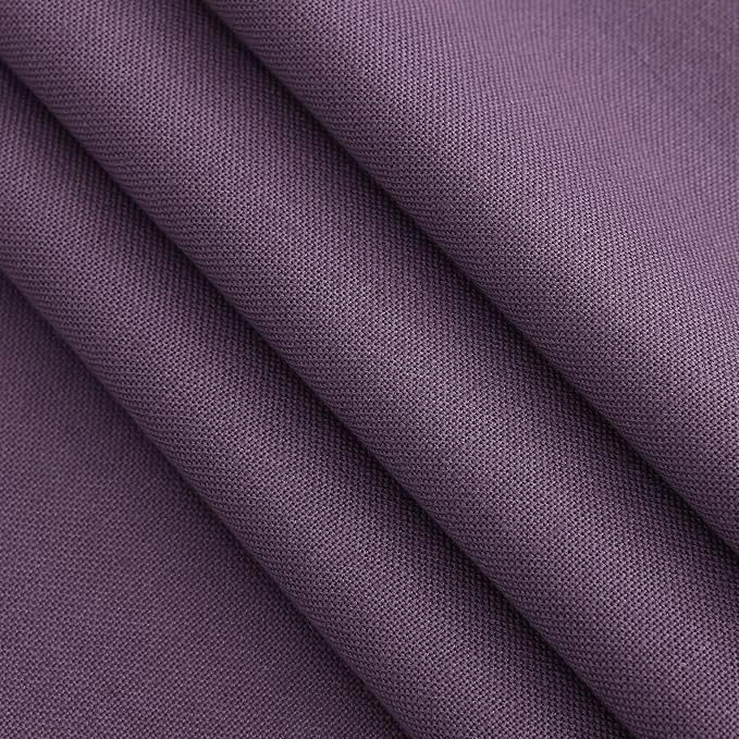 Plum Linen Curtains 72 Inch Length for Living Room Sheer Lightweight Door Drapes 2 Panels Set for Kids Bedroom Light Filtering Back Tab Rod Pocket Curtain for Kitchen Protect Privacy 52x72