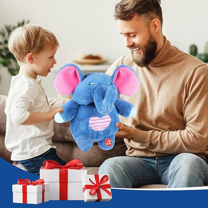 Soothing Elephant Breathing Lights and Sound Machine for Adults and Kids