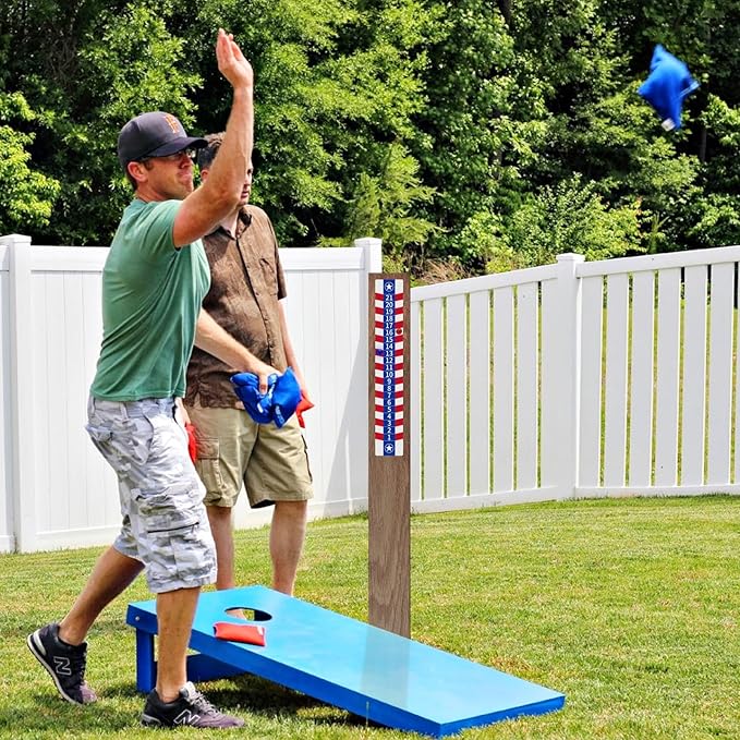 2 Pack Cornhole Scoreboards, Magnetic Decal with Score Keepers for Corn Hole Boards, Scoreboard for Cornhole Game Easy to Install Keep Track of The Score