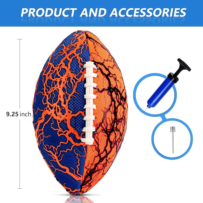 Jasonwell Pool Beach Water Football - Strong Grip Waterproof Soft Football for All-Weather Play Pool Toys Beach Games Backyard Outdoor Sports Toy Christmas Birthday Gifts for Kids Boys Teens Adults