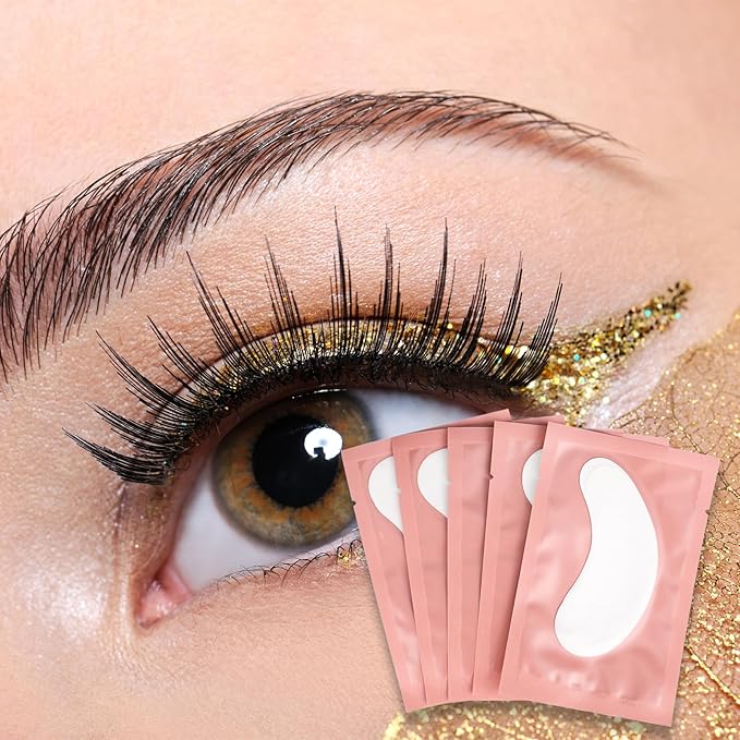 50 Pairs Eye Patch Eyelash Extension Lint Free Hydrogel Eye Patches Under Eyes Gel Pads for Eyelash Extension Supplies