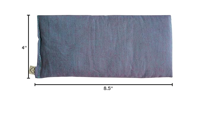 Unscented Eye Pillow filled with Flax Seed - Weighted for Headache Relief Yoga Relaxation Sleep Meditation Massage Travel Made in USA - purple lilac