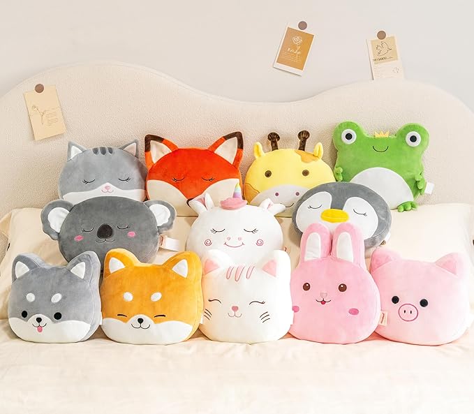 Lazada 2PC Frogs Kids Pillow Toys Plush Pillows Soft Gifts for Toddler Green (15+10Inches)