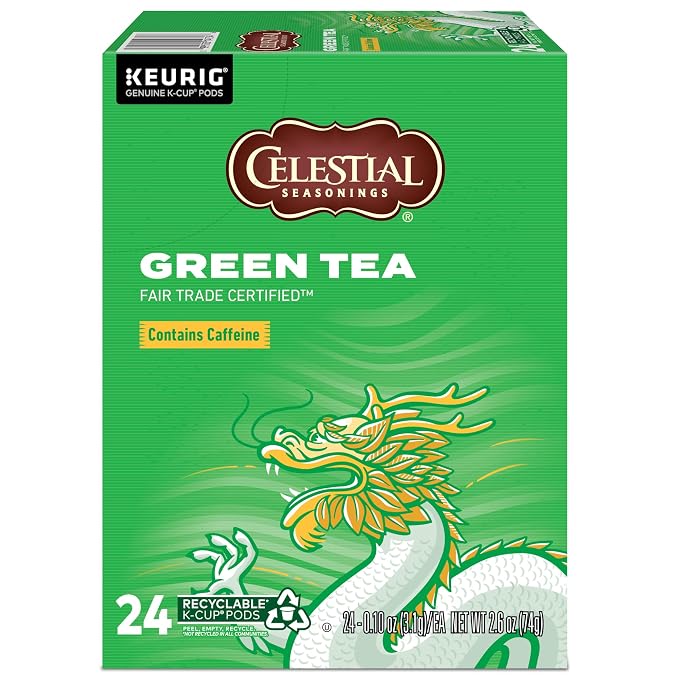 Celestial Seasonings® Natural Antioxidant Green Tea Single-Serve K-Cups®, 0.40 Oz, Box Of 96