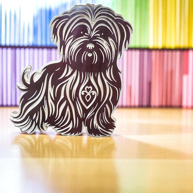 Handmade Wooden Shih Tzu Carving – Animals/Dog