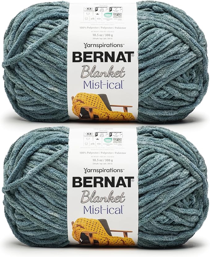 Bernat Blanket Mist-ical Teal Stream 2 Pack of 300g Yarn